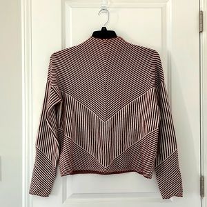 Whimsy striped printed lightweight sweater